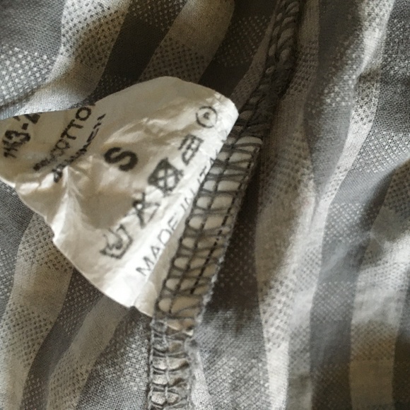 TALIA BENSON Grey + White Linen + Cotton Double Layer Dress S - Picture 6 of 6